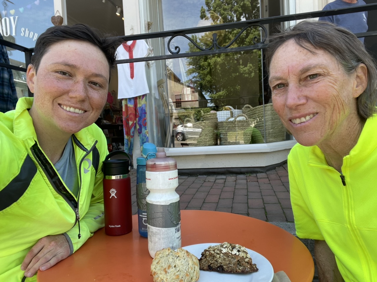 Our coffee stop at Vergennes Laundry with scones baked in a brick oven