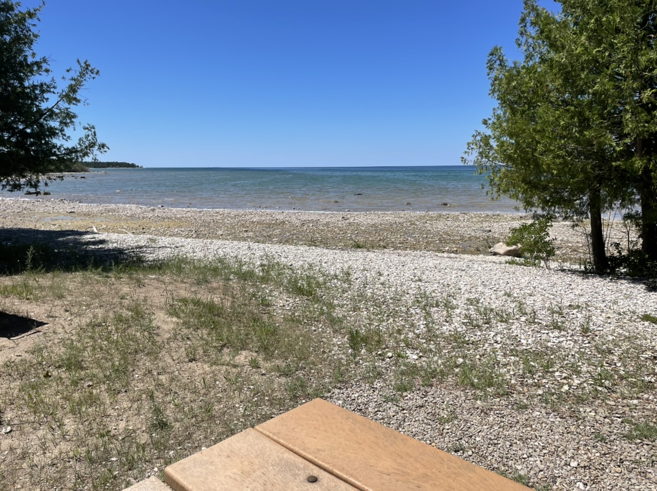 Rest and snack stop along Little Traverse Bay