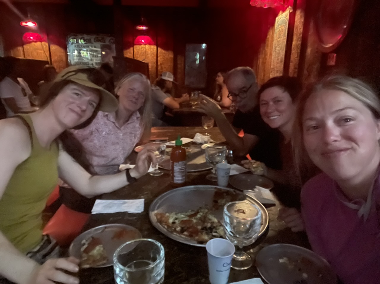 Pizza dinner at Moose’s with Claire, Katherine, Tony, and MJ