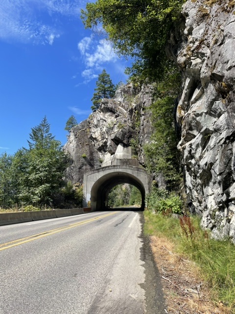 The (much) shorter of the two tunnels on the way out of the park