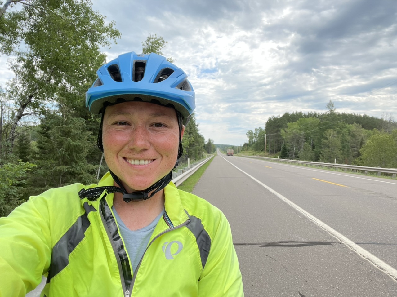 Lots of tree lined, gently rolling, rural highway riding today