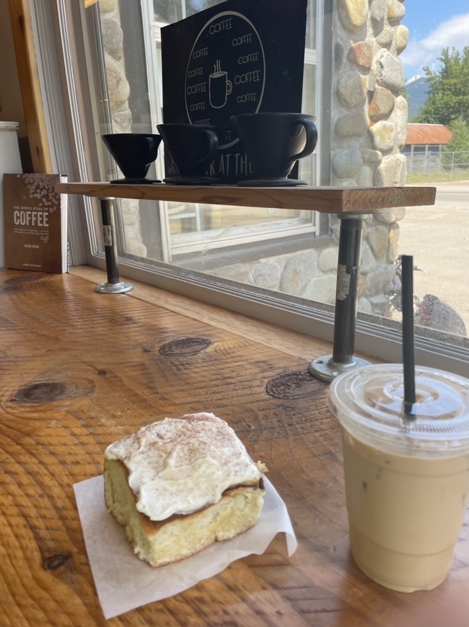 Coffee and treat stop in Clark Fork