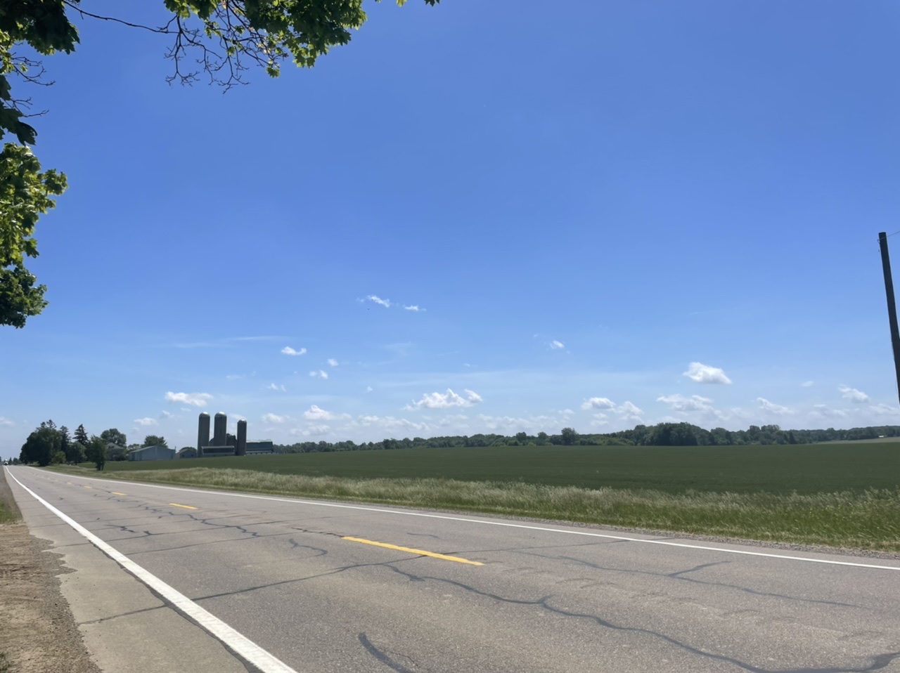 Lots of farmland and country roads today