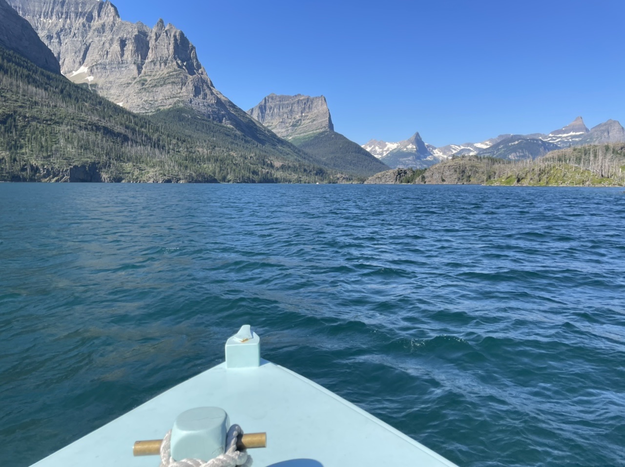 Cruising on St Mary Lake