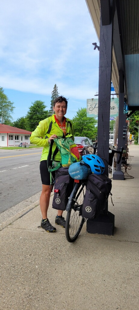 Pulled over to my coffee stop where I chatted with a nice couple (photo credit to them)