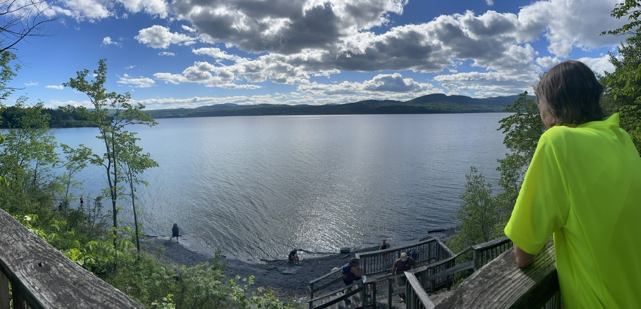 Admiring Lake Champlain from the campground we’re staying at tonight