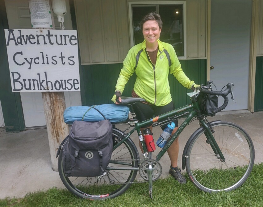 Took a rest stop at the adventure bicyclist bunkhouse in Dalbo