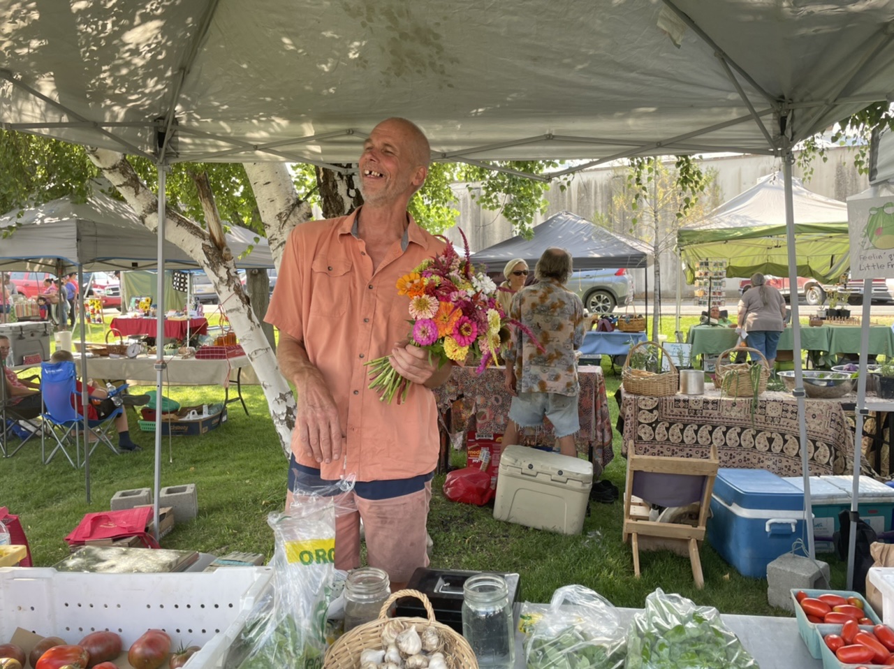 The very nice Dutch farmer and former cyclist who gave me cherry tomatoes