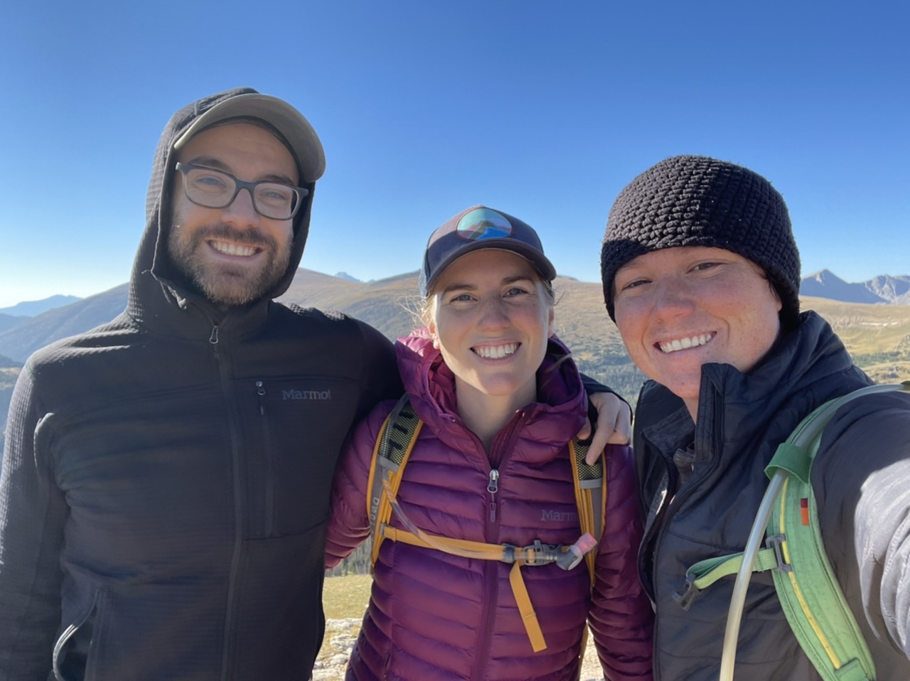 Hiking at Rocky Mountain NP with Jake and Caitlin