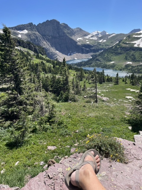 Snack time overlooking Hidden Lake