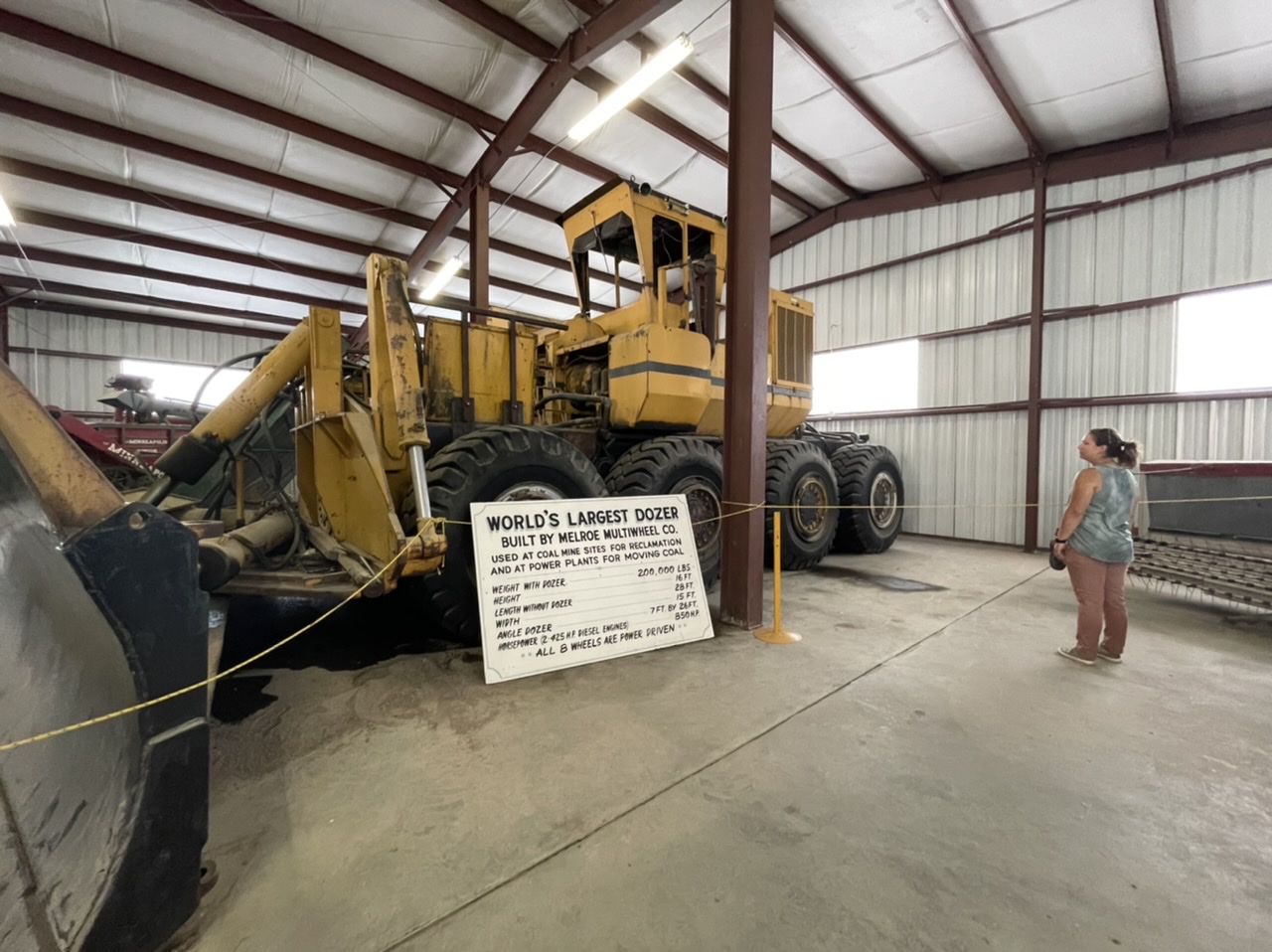 We found the world’s largest bulldozer at Bonanzaville