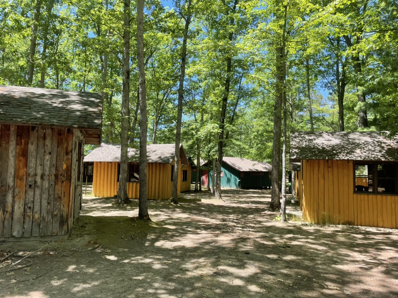 Practice cabins at Interlochen Center for the Arts