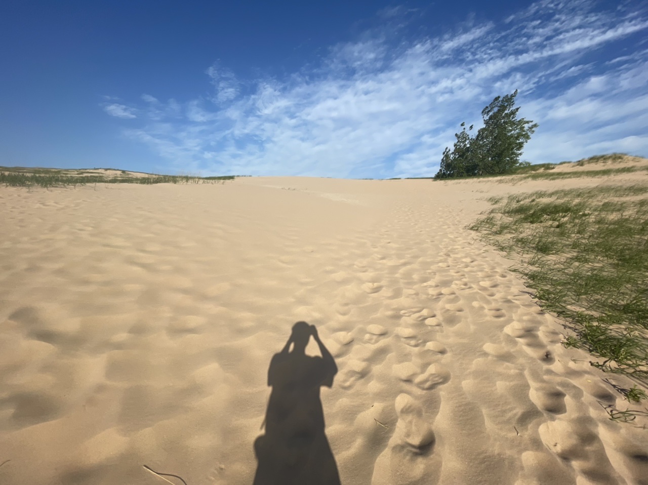 Looking up one of the biggest dunes