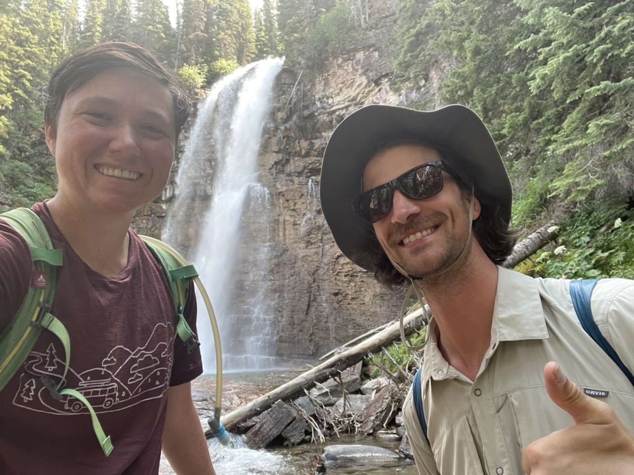 Colin and me at Virginia Falls