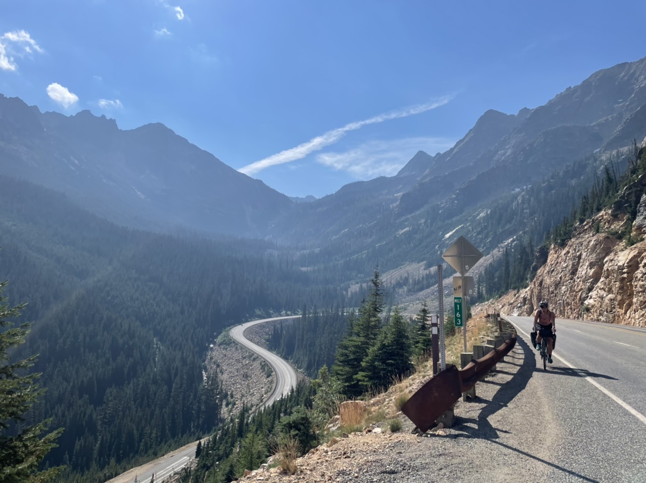 Around the hairpin turn, almost at the top