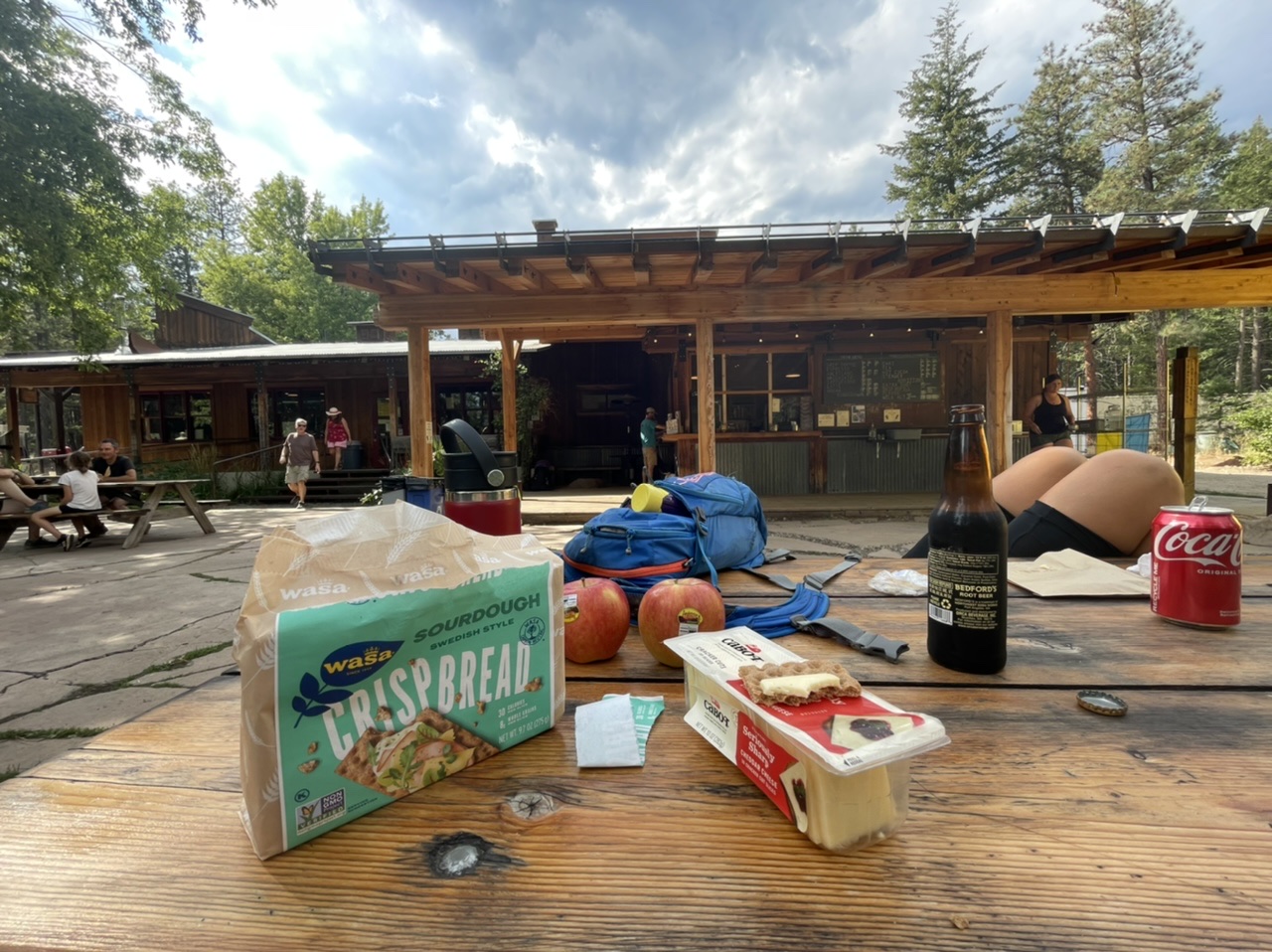 Snack stop at the Mazama Store