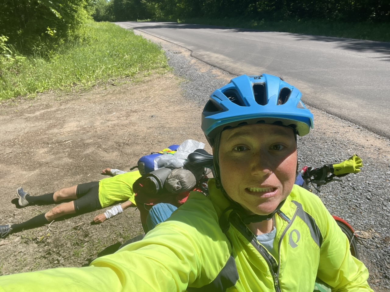 A roadside rest stop at what turned out to be a much more active than anticipated driveway 