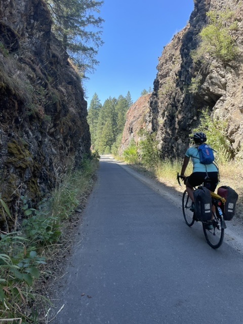 Biking a cool rail trail into Republic