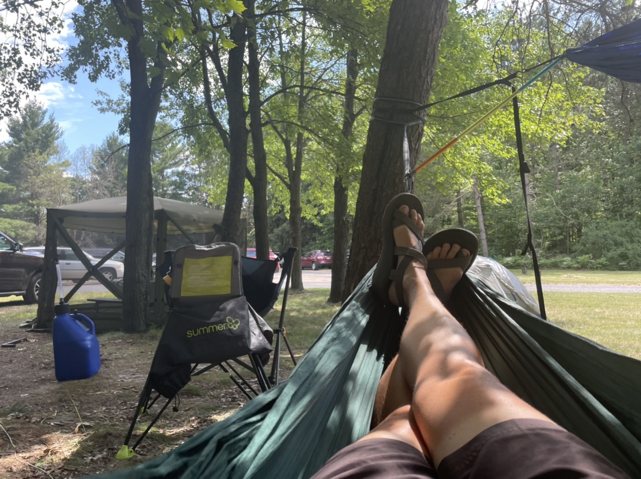 Relaxing in the hammock