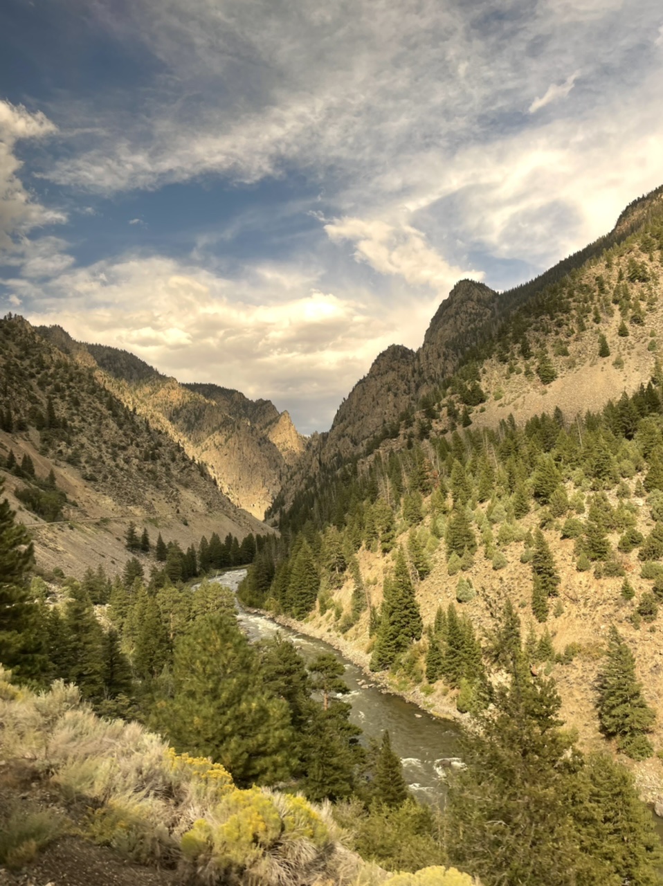 An excellent view of the Rockies from the train