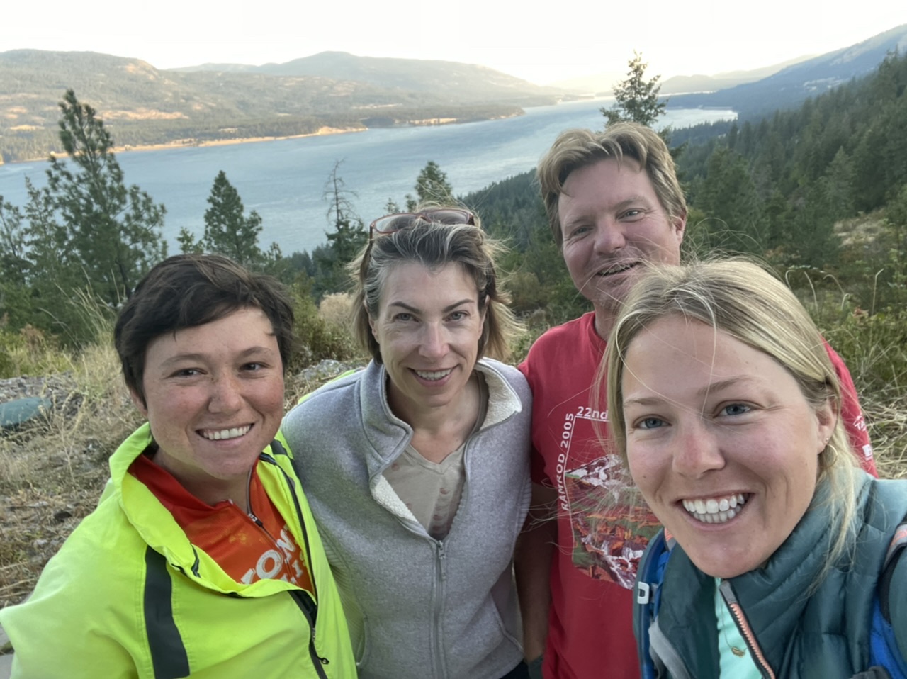 A morning selfie with Amy and Jason before leaving their lovely hospitality and view