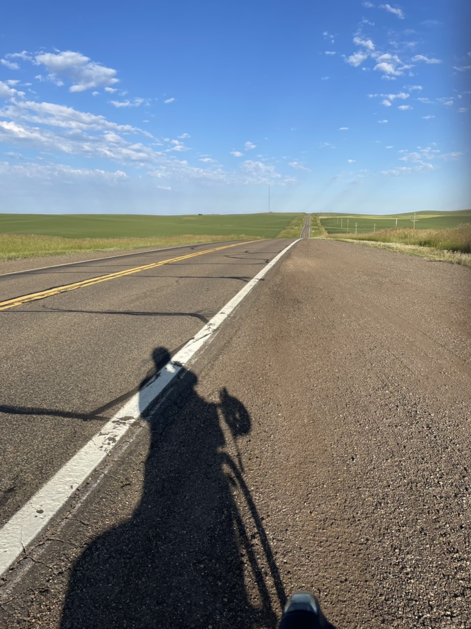 Me and my shadow enjoying the rolling hills of eastern Montana