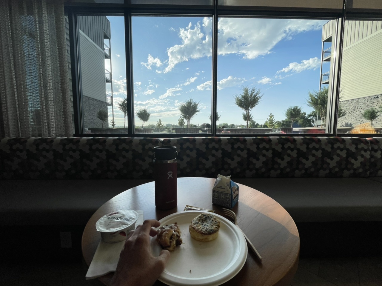 Free hotel breakfast with a view