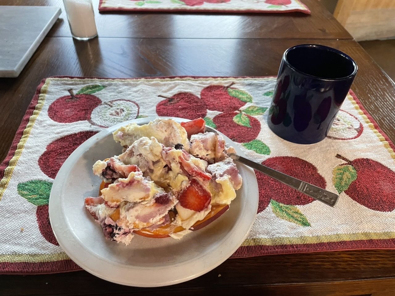 Trifle and coffee to start the day