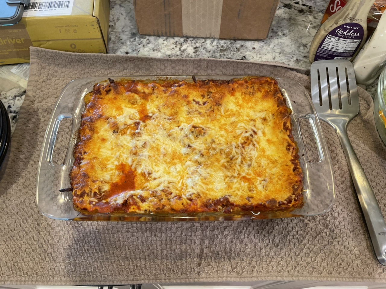 Lasagna ready to eat!